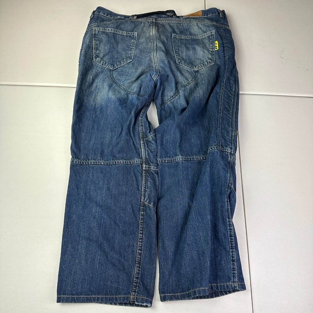 Bilt Iron Worker Mens Jeans Knee‎ Pads Size 36x31 Blue Dark Wash Used